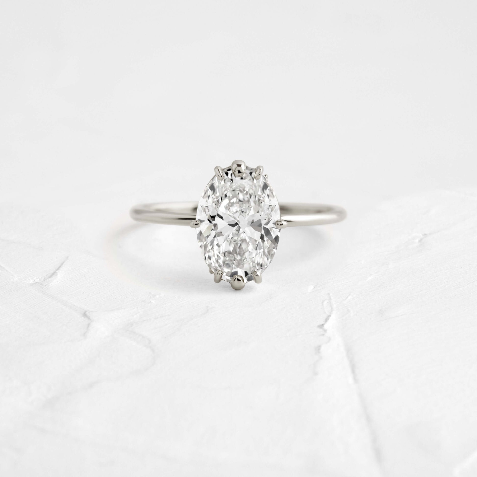 Solitaire-Oval Lab Grown Diamond Engagement Ring