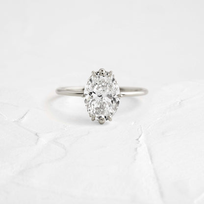 Solitaire-Oval Lab Grown Diamond Engagement Ring