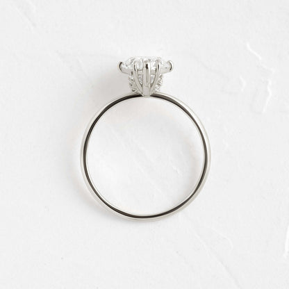 Hidden Halo-Oval Lab Grown Diamond Engagement Ring