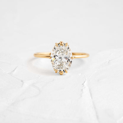 Solitaire-Oval Lab Grown Diamond Engagement Ring