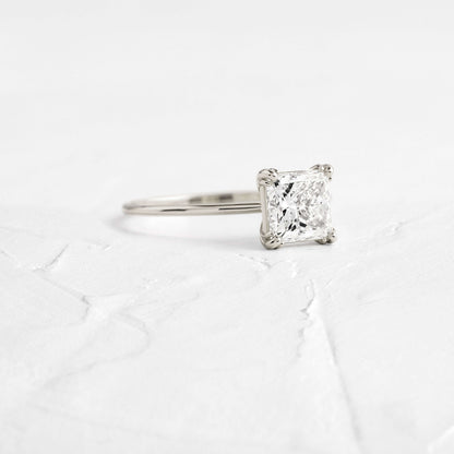 Solitaire Triple Prong-Princess Lab Grown Diamond Engagement Ring