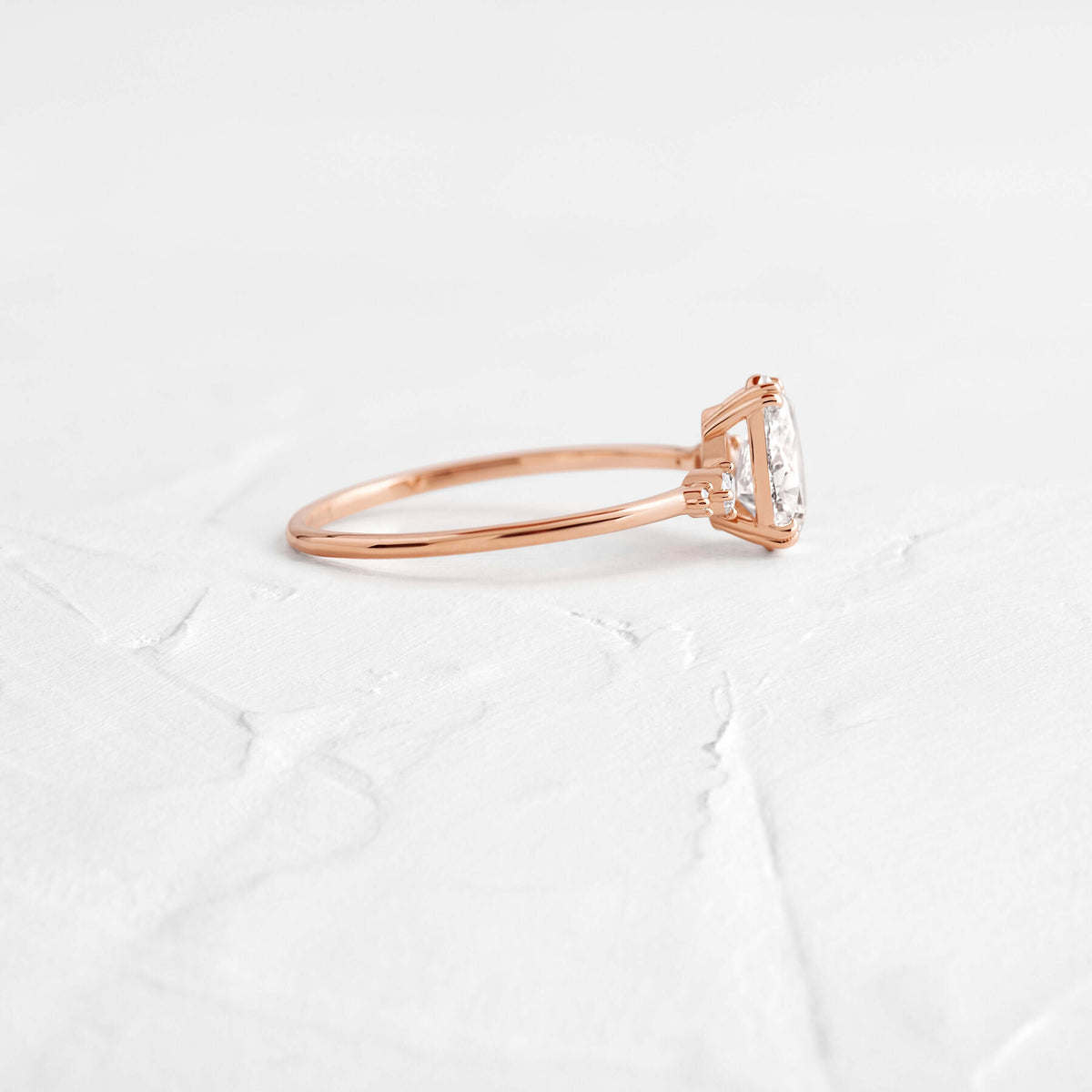 Cluster-Pear Lab Grown Diamond Engagement Ring