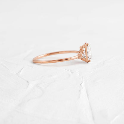 Cluster-Pear Lab Grown Diamond Engagement Ring