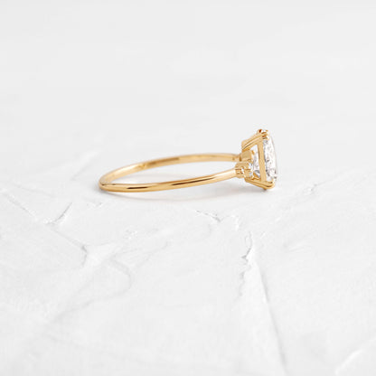 Cluster-Pear Lab Grown Diamond Engagement Ring