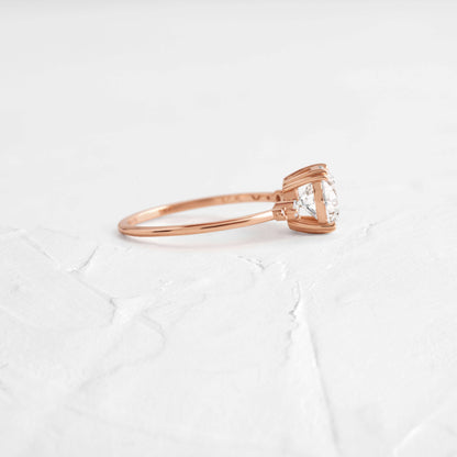 Cluster-Round Lab Grown Diamond Engagement Ring