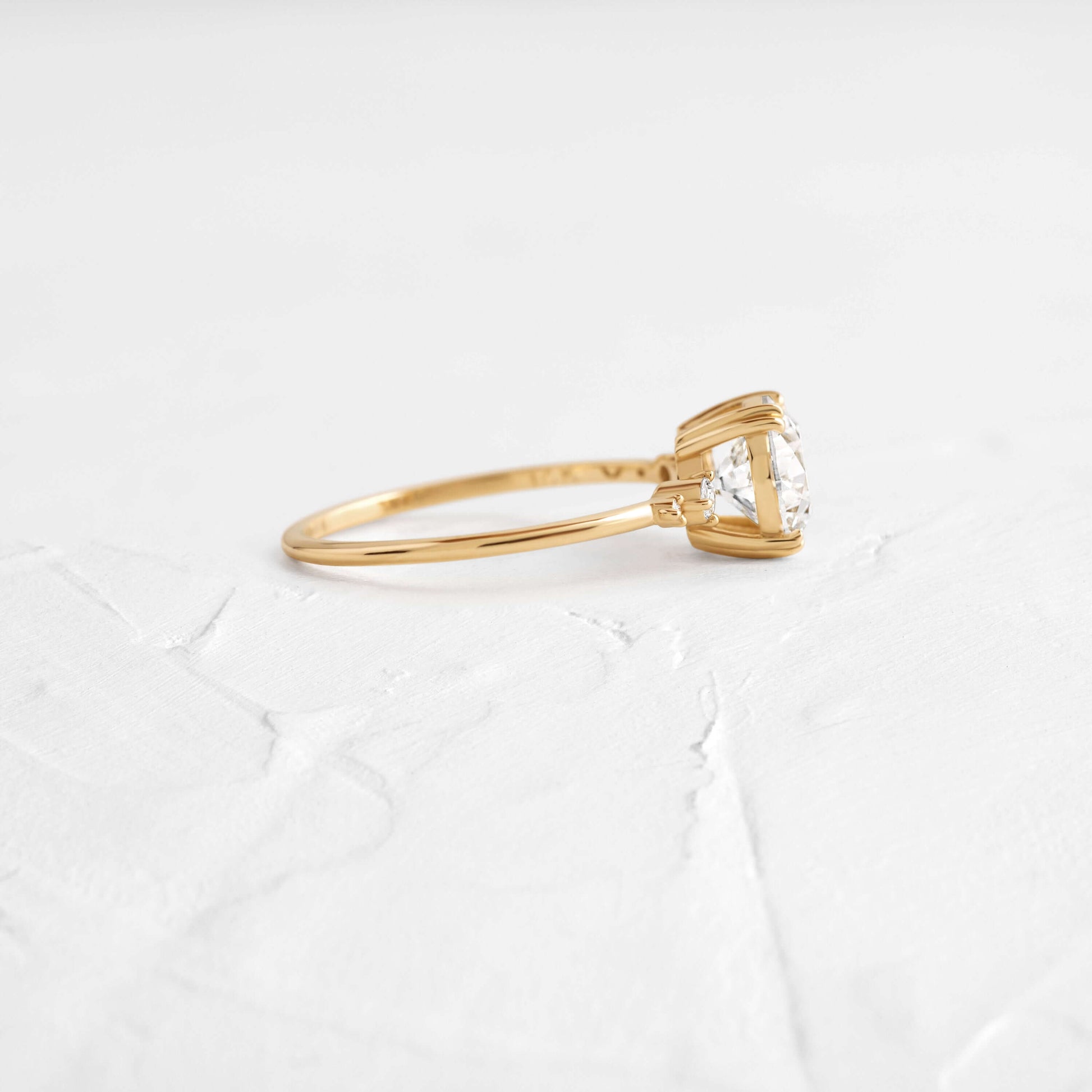 Cluster-Round Lab Grown Diamond Engagement Ring