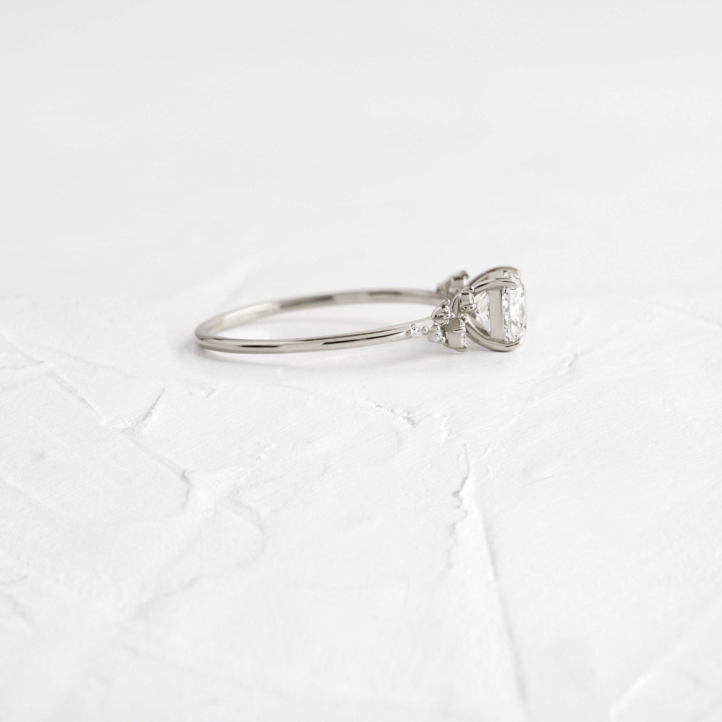 Cluster-Cushion Lab Grown Diamond Engagement Ring
