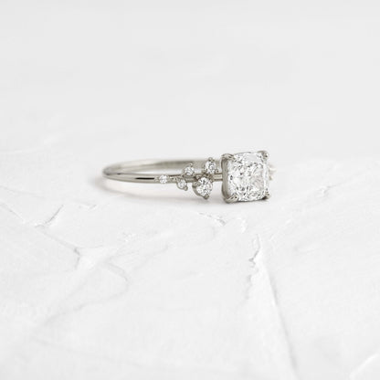 Cluster-Cushion Lab Grown Diamond Engagement Ring