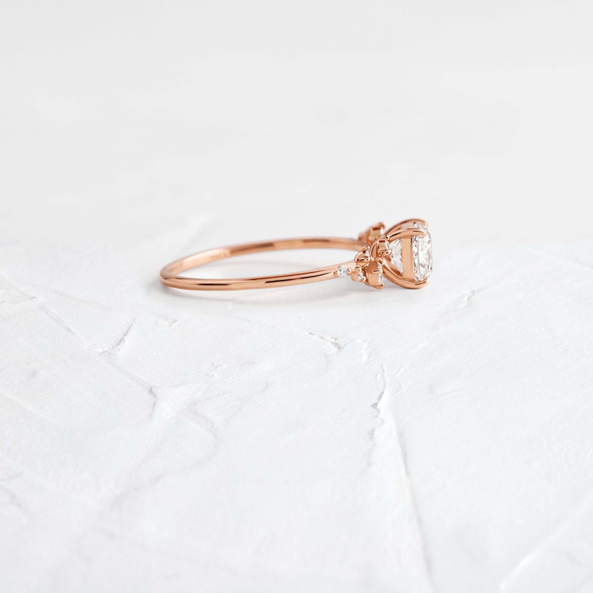 Cluster-Cushion Lab Grown Diamond Engagement Ring