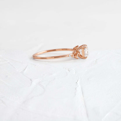 Cluster-Cushion Lab Grown Diamond Engagement Ring
