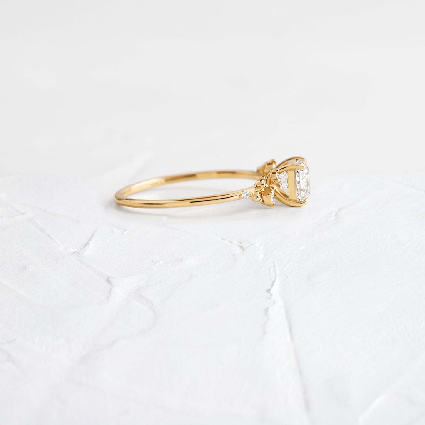 Cluster-Cushion Lab Grown Diamond Engagement Ring