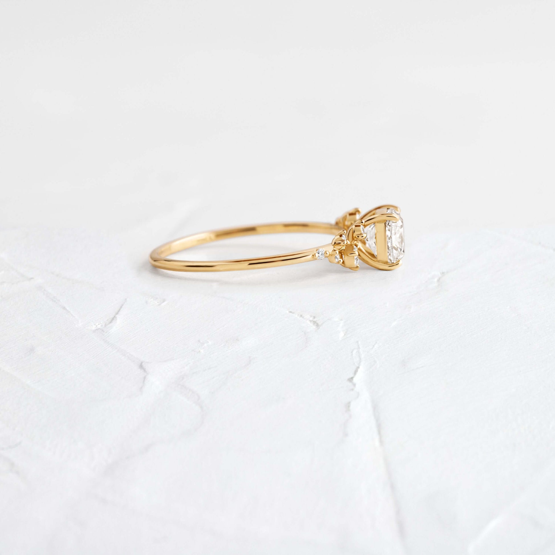 Cluster-Cushion Lab Grown Diamond Engagement Ring