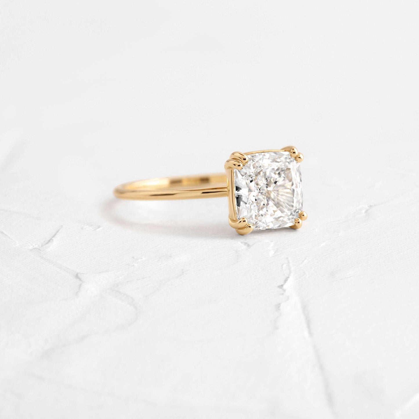 Solitaire Double Prong-Cushion Lab Grown Diamond Engagement Ring