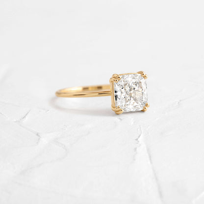 Solitaire Double Prong-Cushion Lab Grown Diamond Engagement Ring