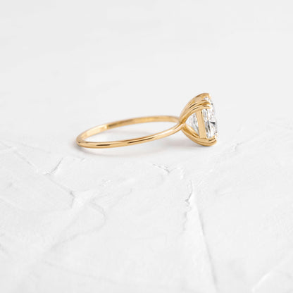 Solitaire Double Prong-Cushion Lab Grown Diamond Engagement Ring