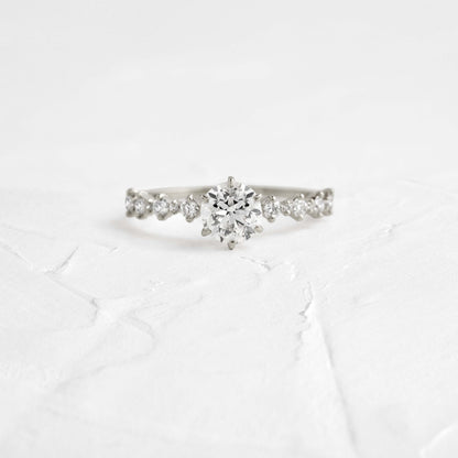 Pave-Round Lab Grown Diamond Engagement Ring
