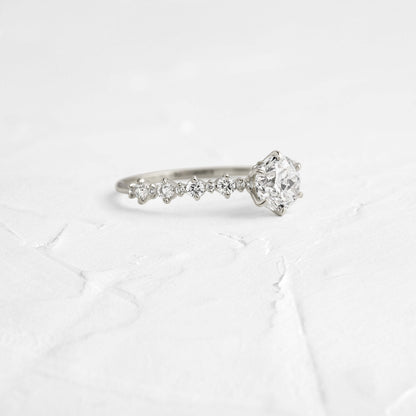 Pave-Round Lab Grown Diamond Engagement Ring