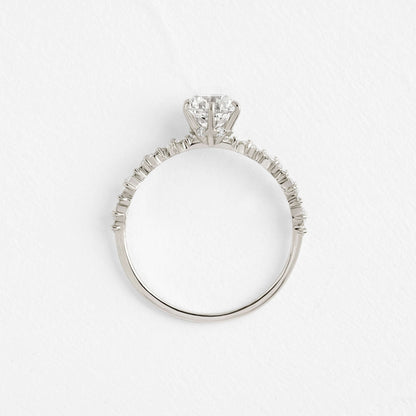 Pave-Round Lab Grown Diamond Engagement Ring