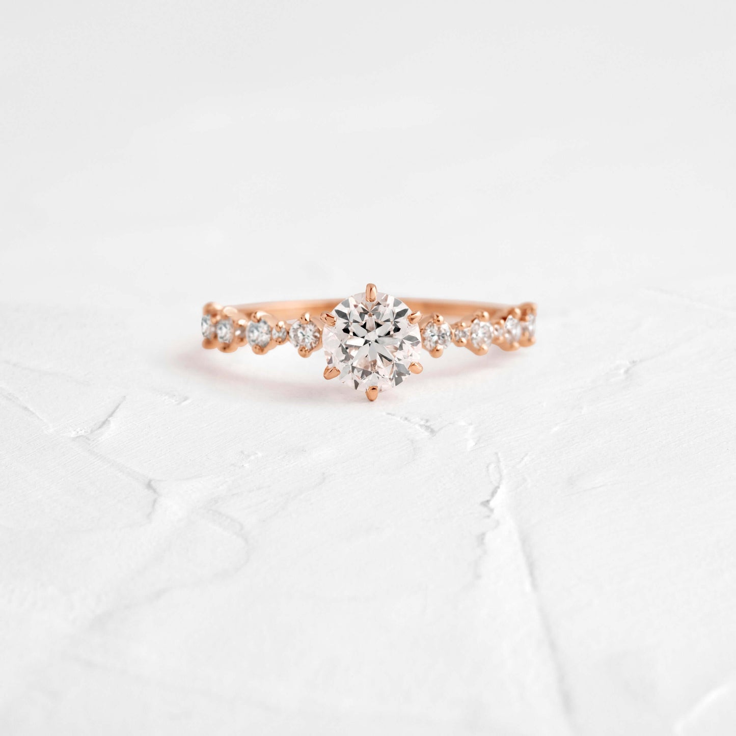 Pave-Round Lab Grown Diamond Engagement Ring