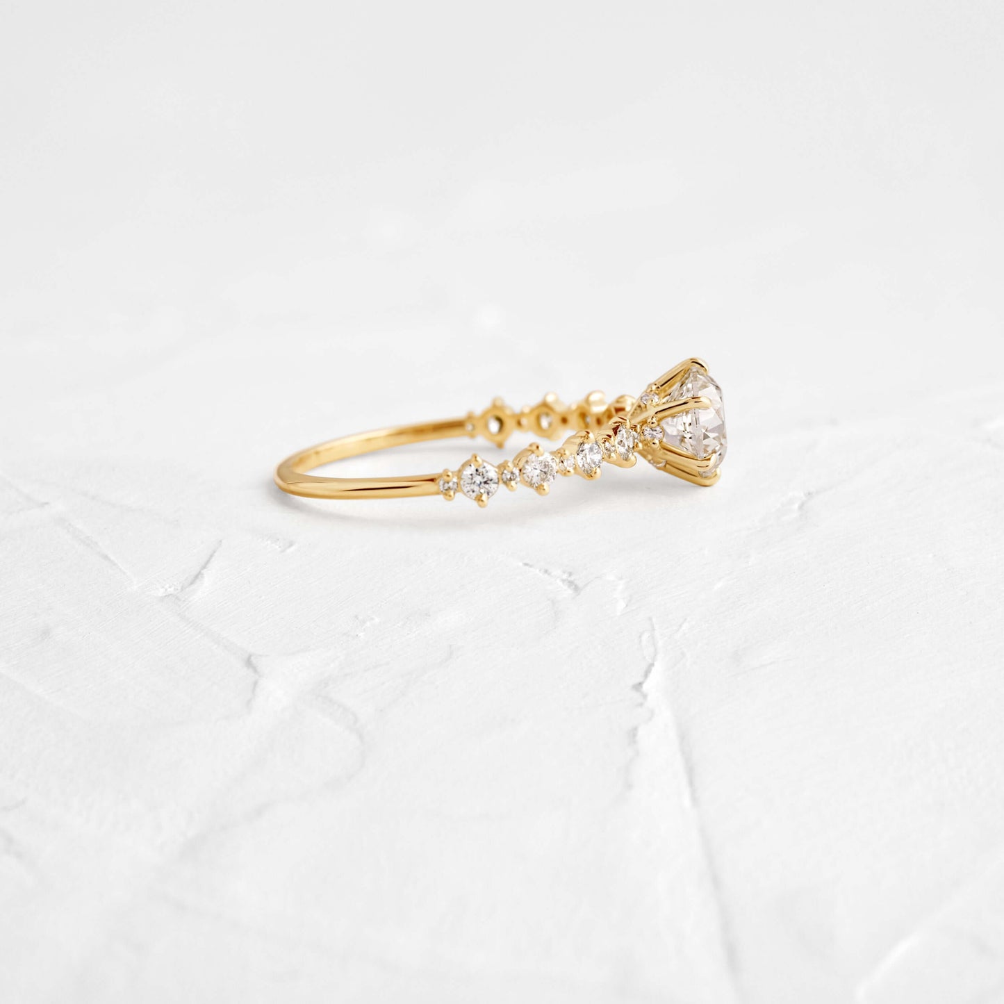 Pave-Round Lab Grown Diamond Engagement Ring