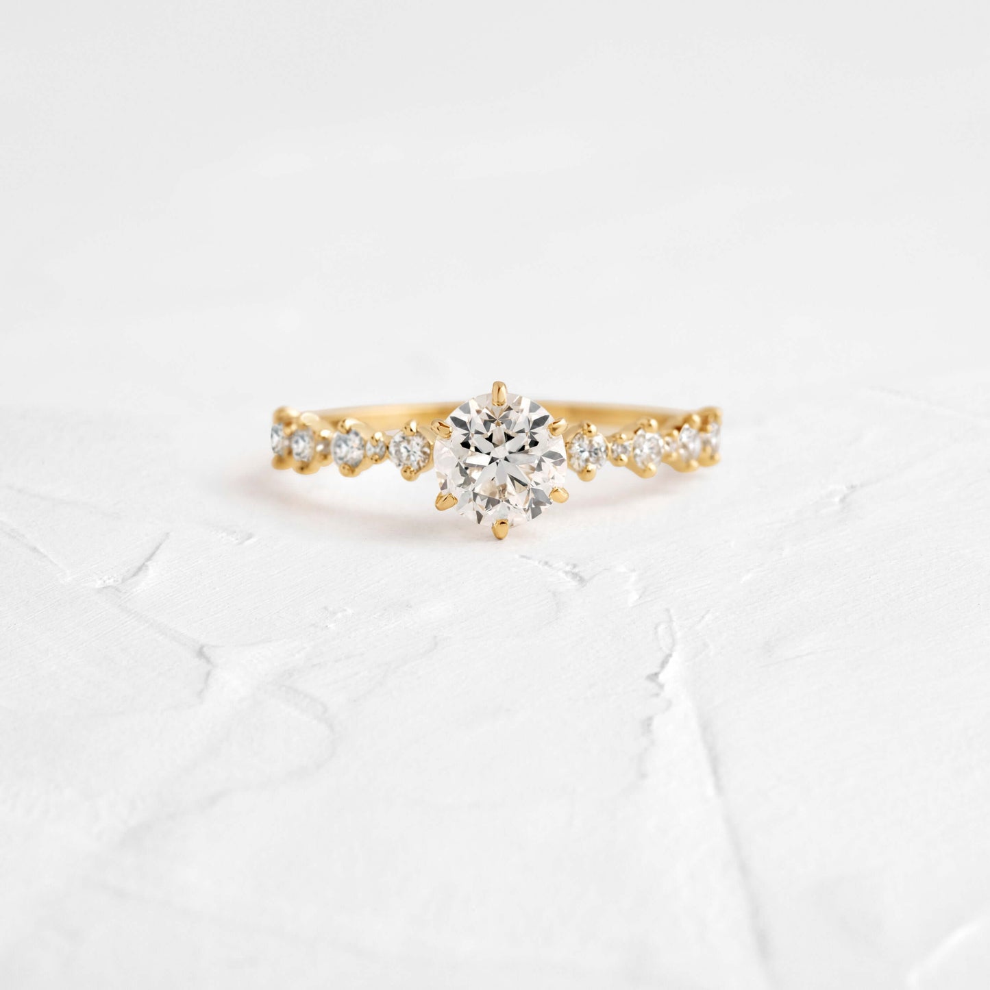 Pave-Round Lab Grown Diamond Engagement Ring