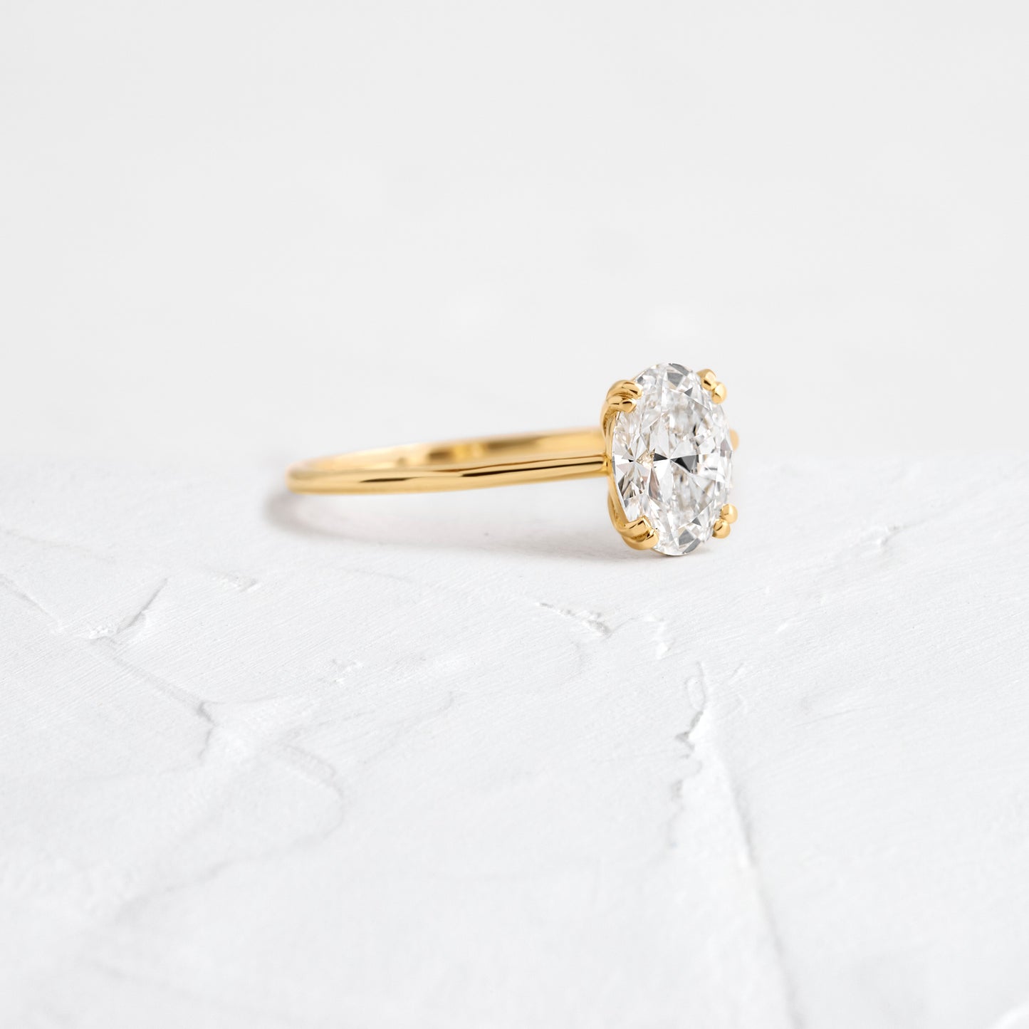Solitaire Double Prong-Oval Lab Grown Diamond Engagement Ring