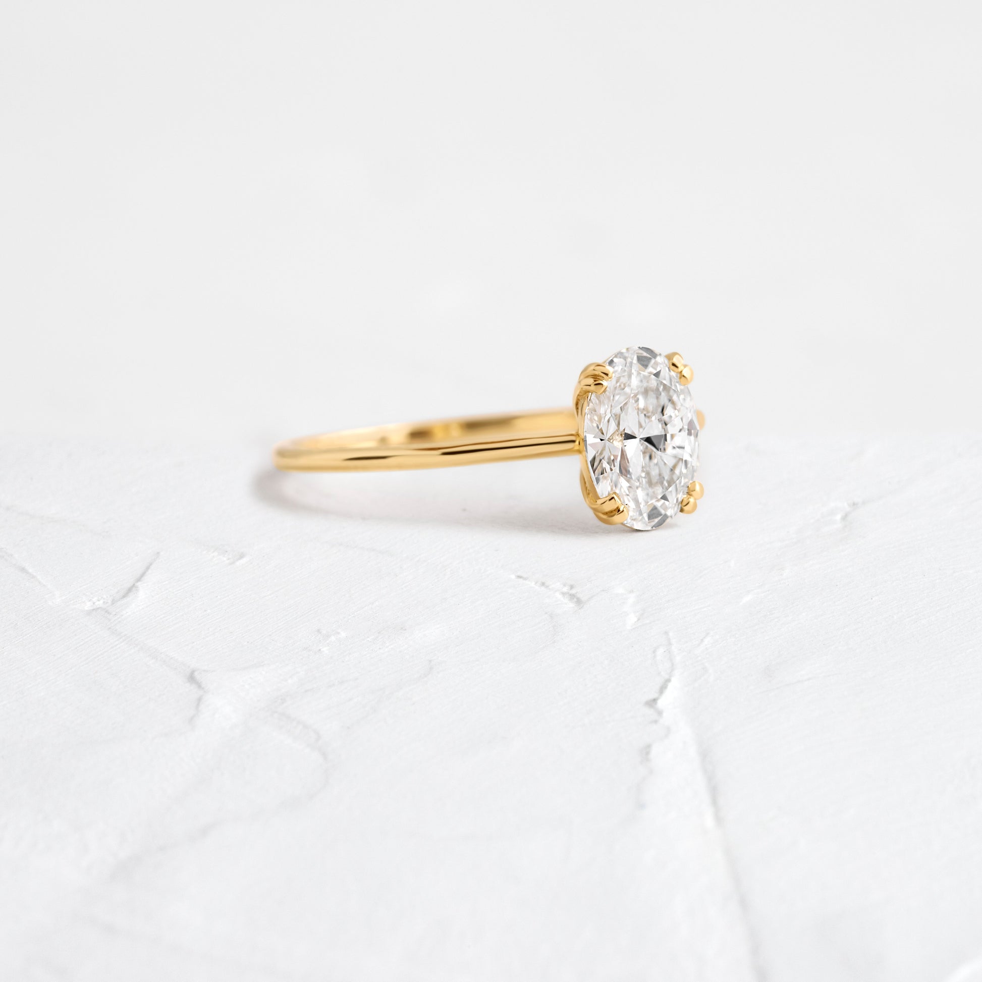 Solitaire Double Prong-Oval Lab Grown Diamond Engagement Ring