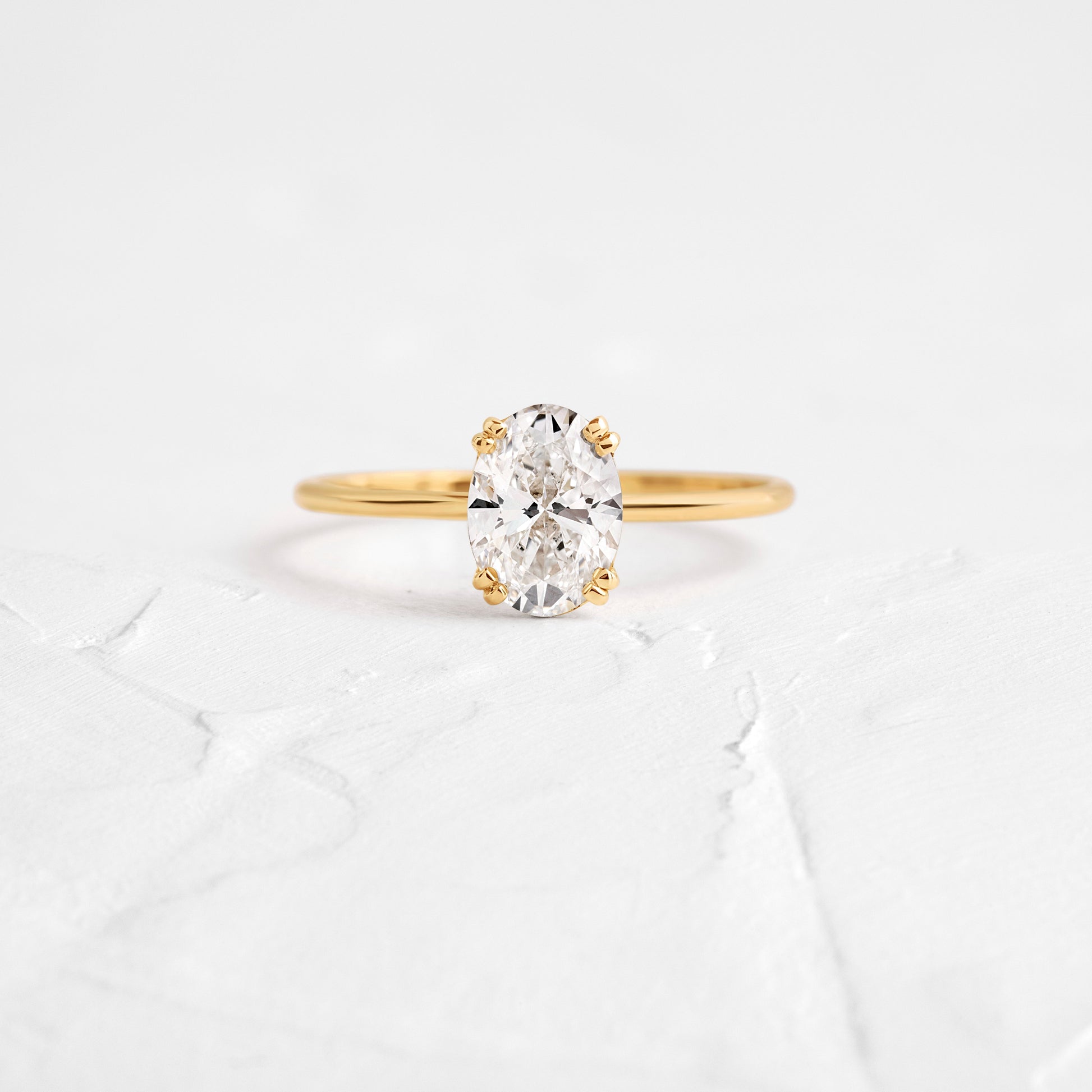Solitaire Double Prong-Oval Lab Grown Diamond Engagement Ring