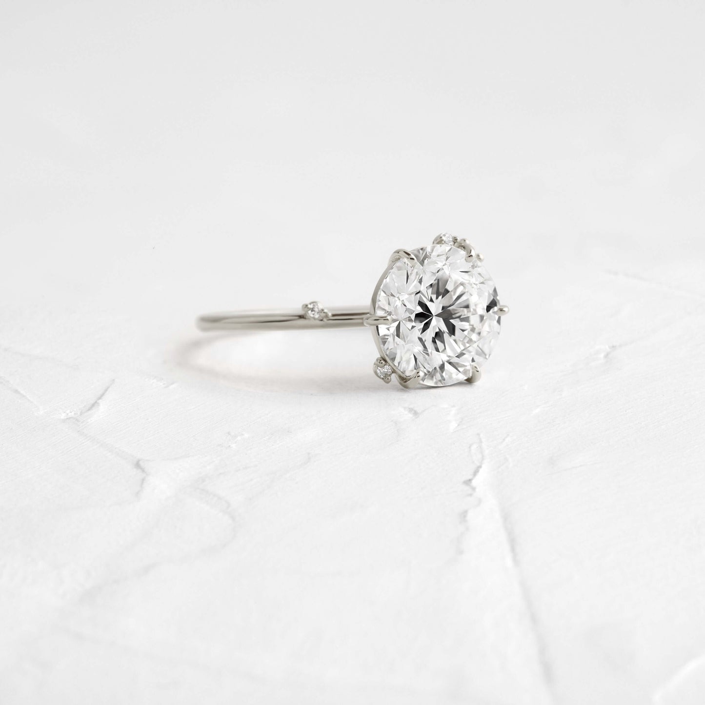 Cluster-Round Lab Grown Diamond Engagement Ring