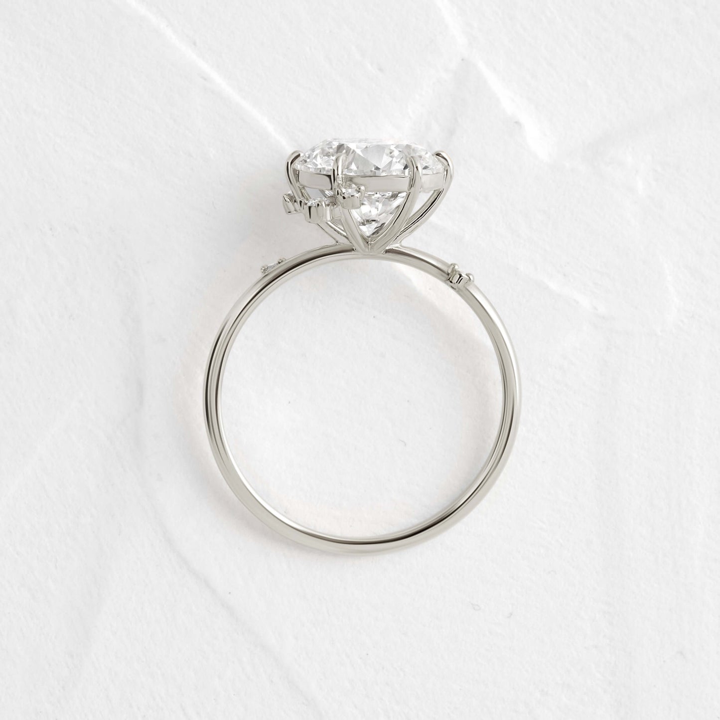 Cluster-Round Lab Grown Diamond Engagement Ring