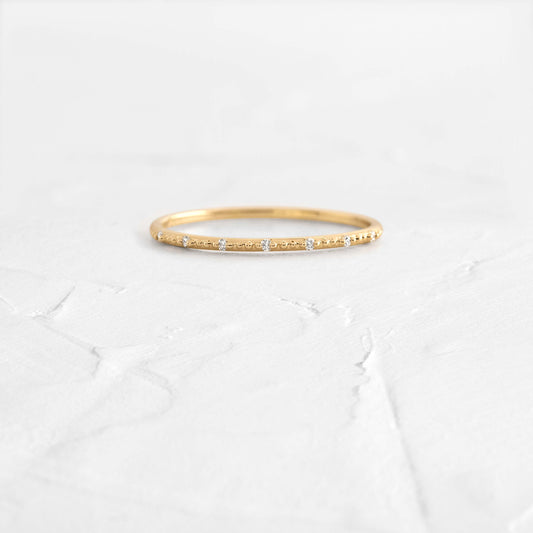 Half Eternity- 0.07 CT Round Lab Grown Diamond Wedding Band