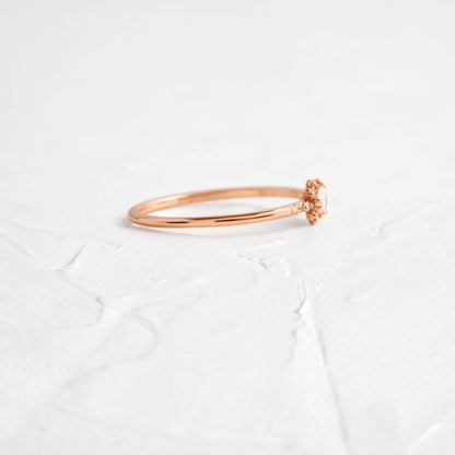 Minimal Halo-Pear Lab Grown Diamond Engagement Ring