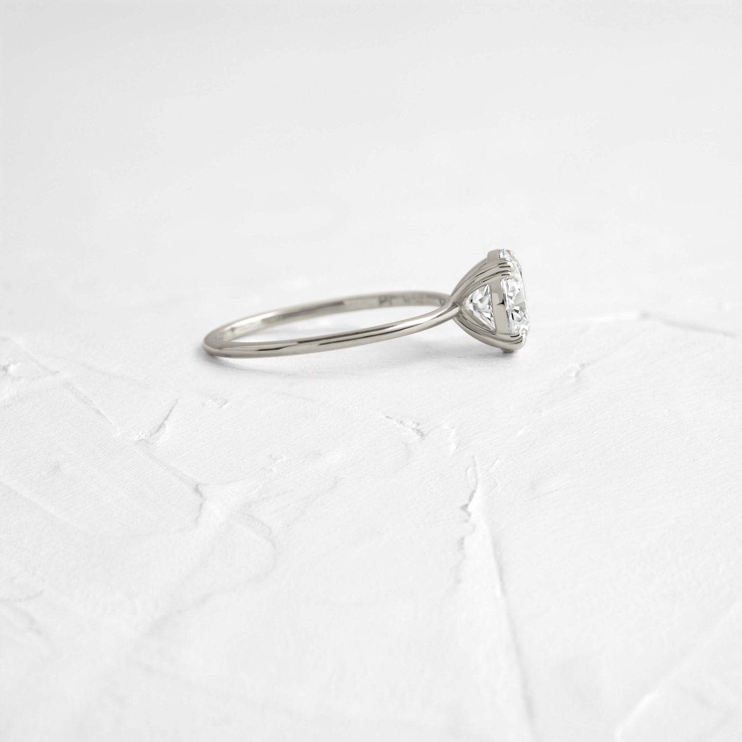 Solitaire Triple Prong-Round Lab Grown Diamond Engagement Ring