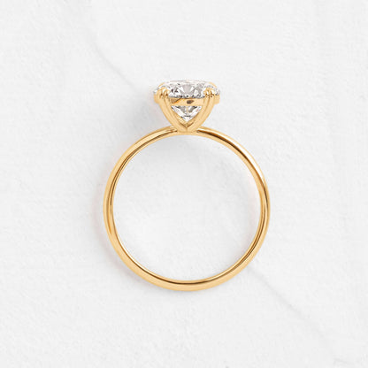 Solitaire Triple Prong-Round Lab Grown Diamond Engagement Ring