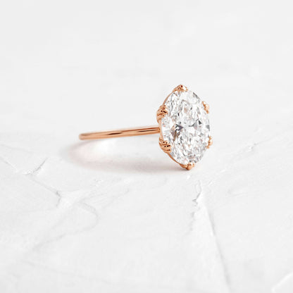 Solitaire-Oval Lab Grown Diamond Engagement Ring