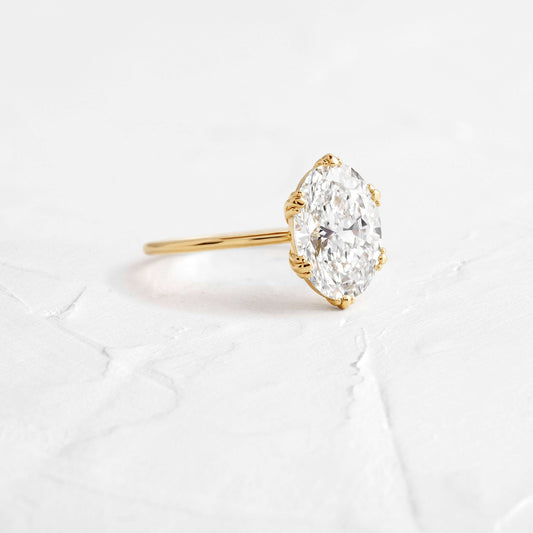 Solitaire-Oval Lab Grown Diamond Engagement Ring