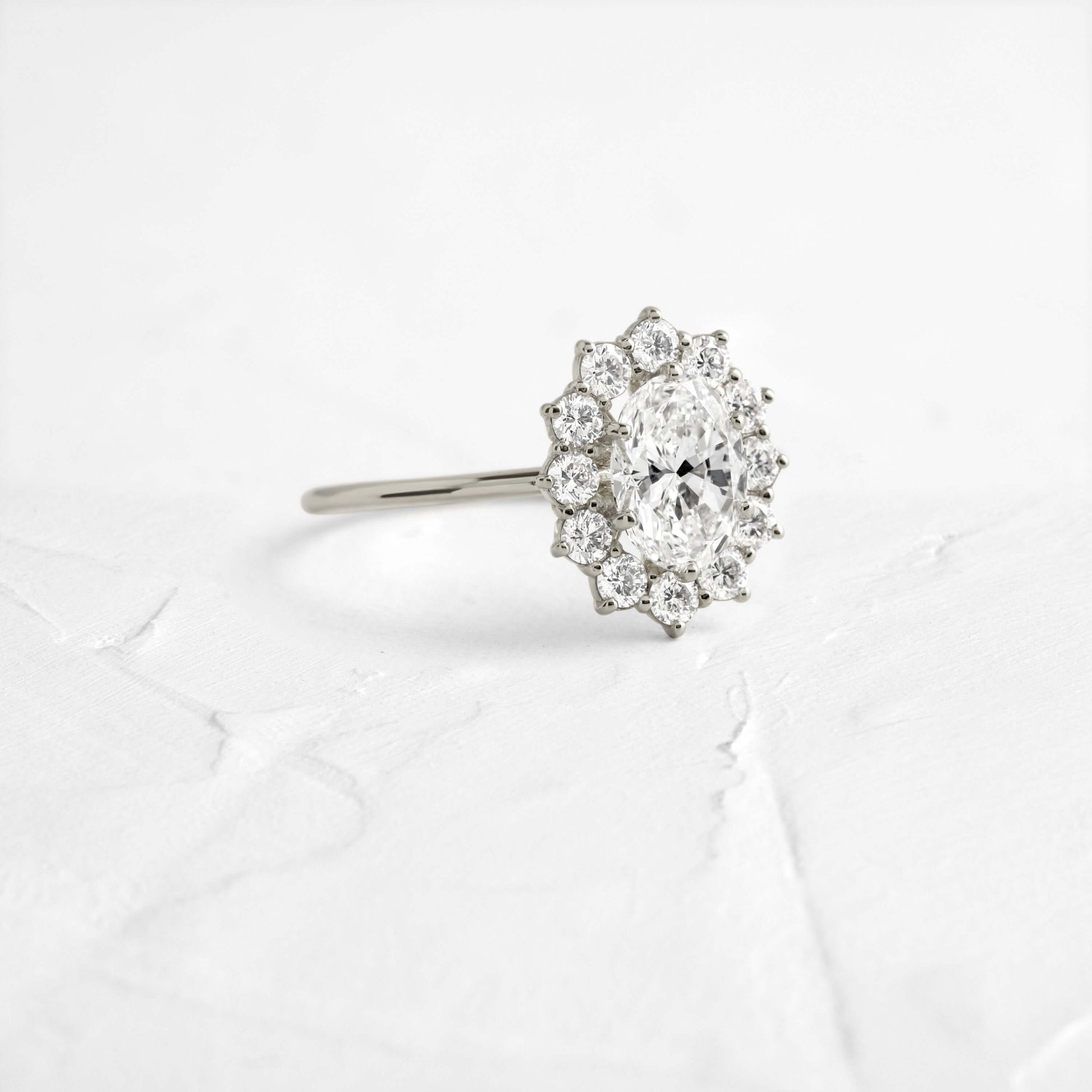 Halo-Oval Lab Grown Diamond Engagement Ring