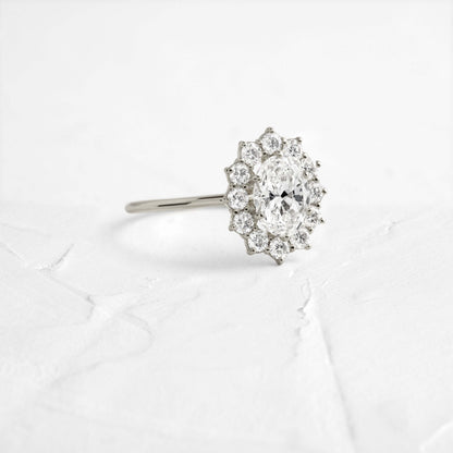 Halo-Oval Lab Grown Diamond Engagement Ring