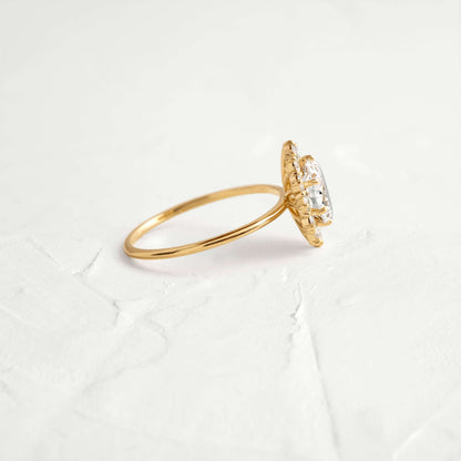 Halo-Oval Lab Grown Diamond Engagement Ring