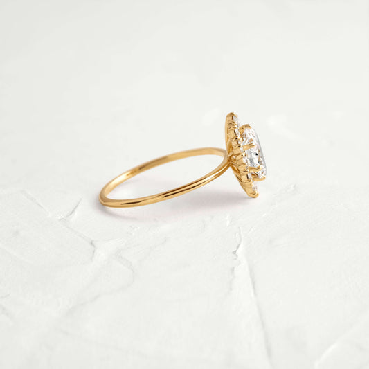 Halo-Oval Lab Grown Diamond Engagement Ring