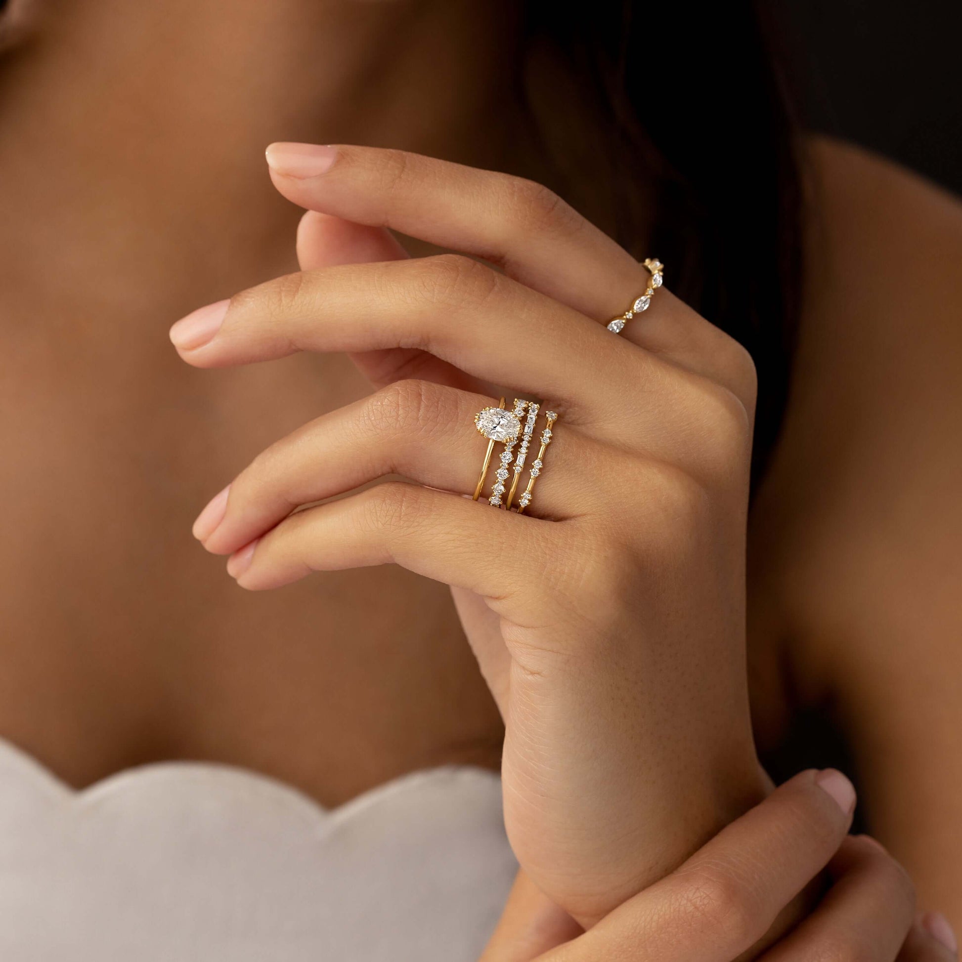 Solitaire Triple Prong-Oval Lab Grown Diamond Engagement Ring