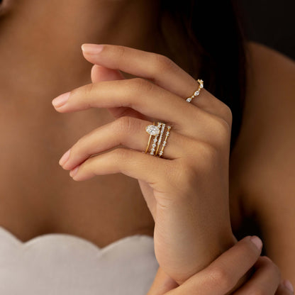 Solitaire Triple Prong-Oval Lab Grown Diamond Engagement Ring