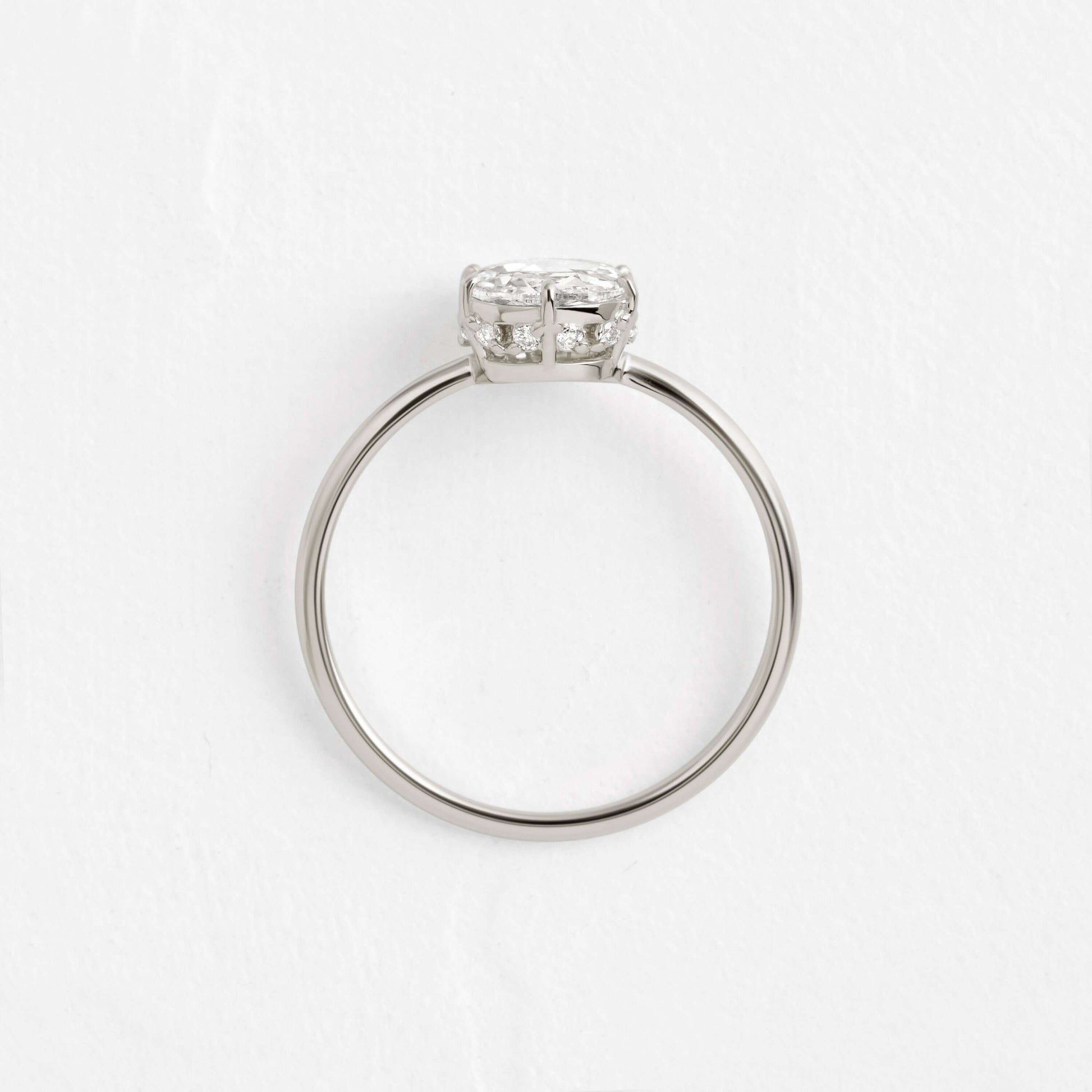 Hidden Halo-Rose Cut Lab Grown Diamond Engagement Ring
