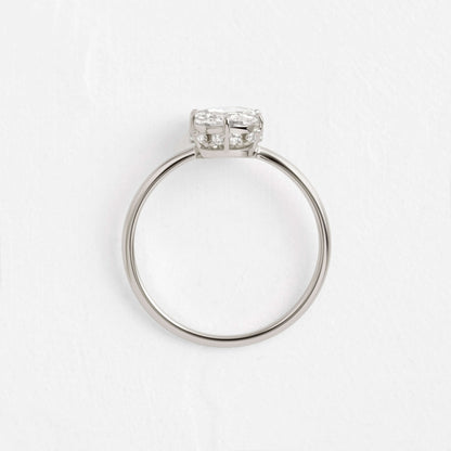 Hidden Halo-Rose Cut Lab Grown Diamond Engagement Ring