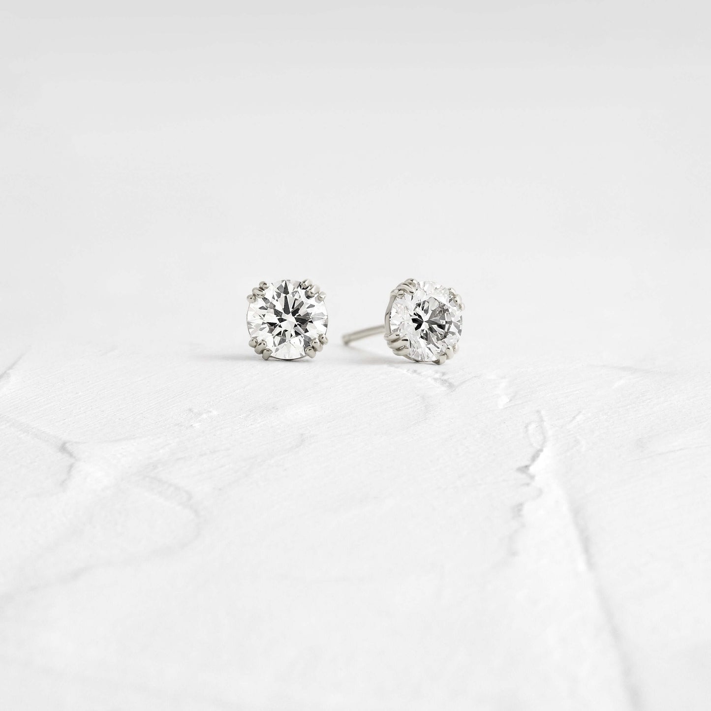 Solitaire- 1.0CT Oval Lab Grown Diamond Earrings