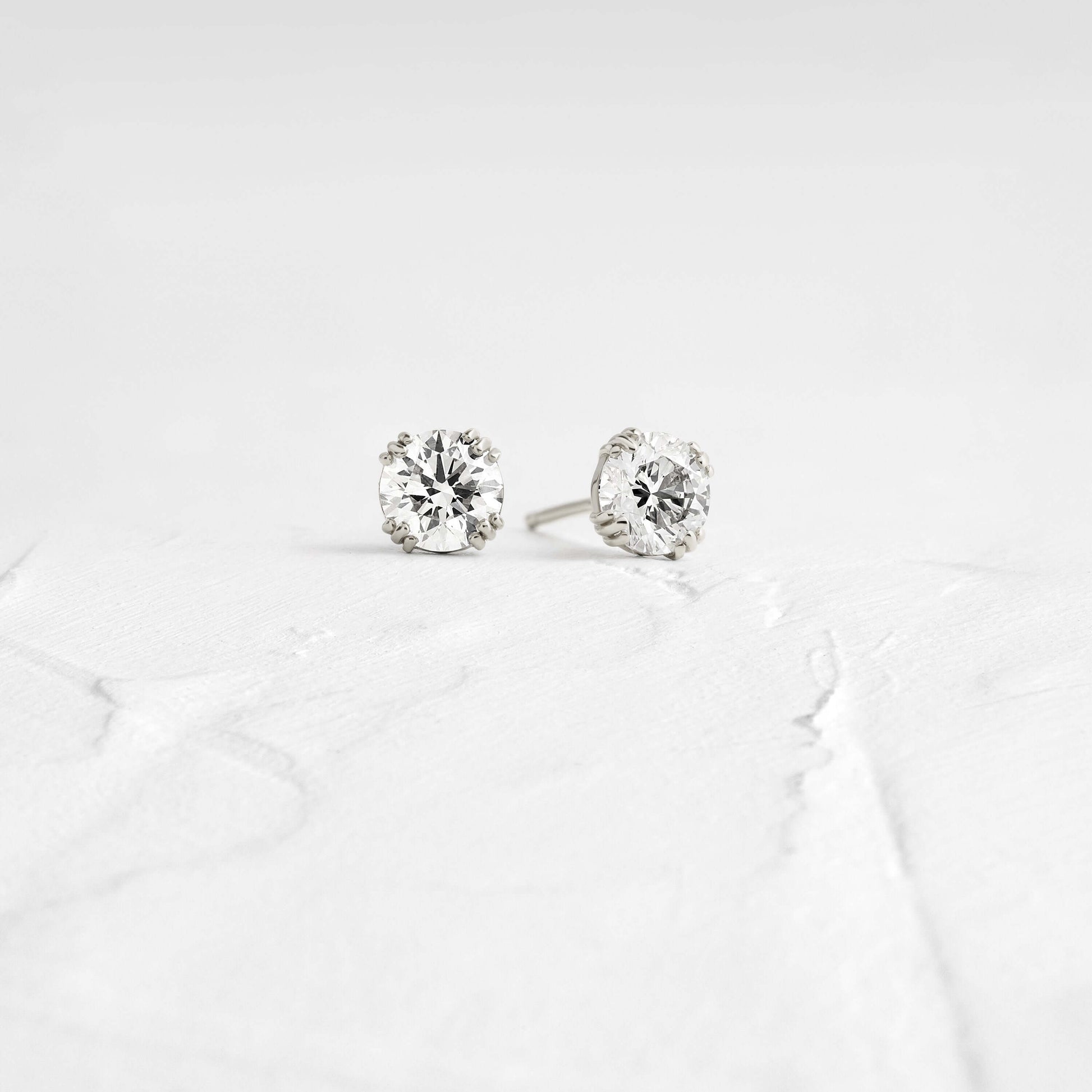Solitaire- 1.0CT Oval Lab Grown Diamond Earrings