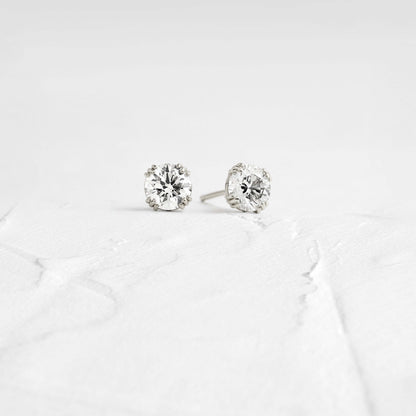 Solitaire- 1.0CT Oval Lab Grown Diamond Earrings