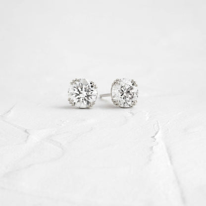 Solitaire- 1.0CT Oval Lab Grown Diamond Earrings