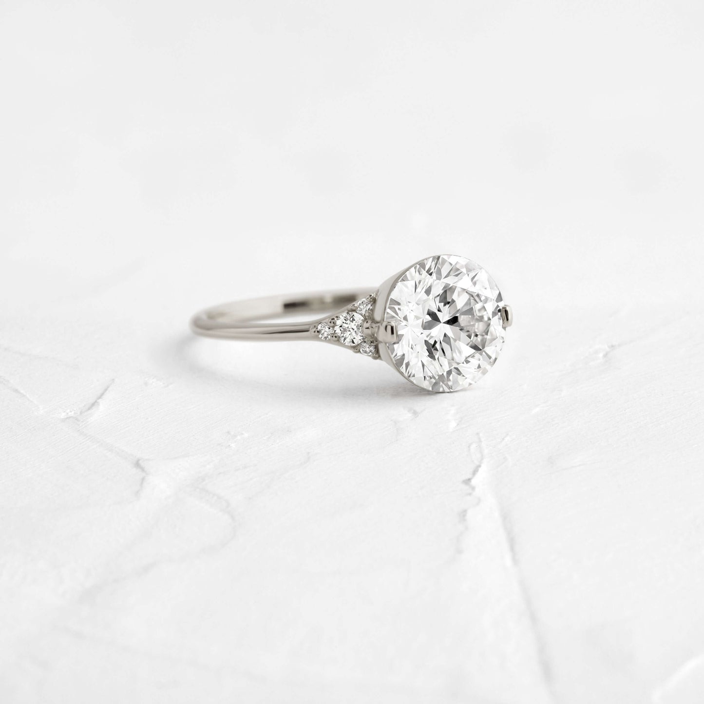Cluster-Round Lab Grown Diamond Engagement Ring