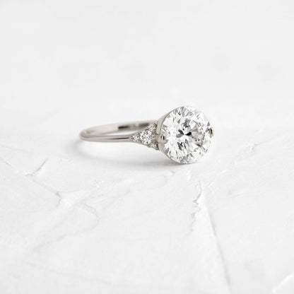 Cluster-Round Lab Grown Diamond Engagement Ring